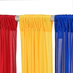 Party Backdrop Curtain 15ftx10ft - Red Yellow Blue Satin Drapes - Image 4