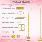Half Balloon Arch Stand Set of 2, 7.5FT & 6.2FT Balloon Arch Kit - Image 6