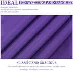 Showgeous 90 Inch Purple Round Tablecloths, Polyester Table Covers - Image 5