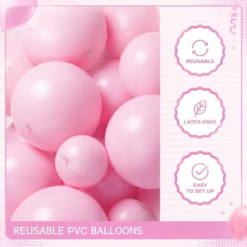 1 Set Reusable Inflatable Balloon Garland Arch Kit,Light Pink - Image 4