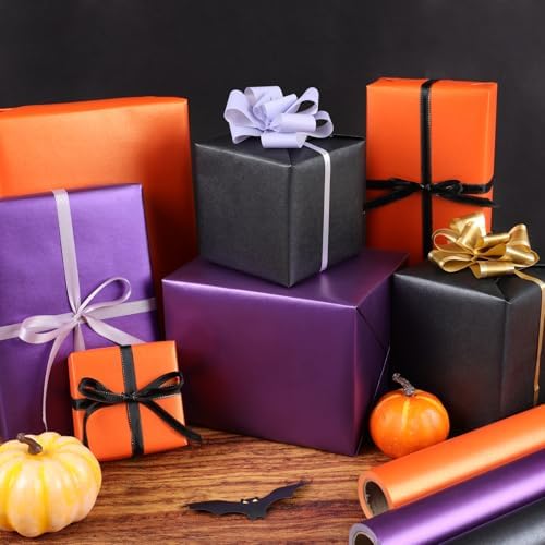 NESCCI Deep Purple Matte Wrapping Paper,Gift Wrapping Paper-3 Roll - Image 6