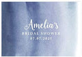 Andaz Press Custom Personalized Disposable Paper Placemats, 12 x 18 Inch, Set of 25, Custom Bridal Shower Ocean Blue Watercolor, Tableware, Dining, Tabletop, Table Setting for Bridal Shower by AndazPress