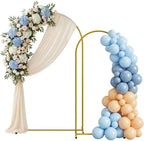 Metal Arch Backdrop Stand 2 Set (7.2FT/6FT), Gold Wedding Arch Frame by Unknown