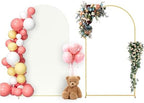 Neatsure Arch Backdrop Stand and Cover Set, 7.2FT Metal Photo Balloon Arch Backdrop Stand for Wedding Birthday Party Baby Shower Ceremony Graduation Decoration, Ivory by Neatsure