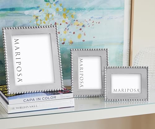 MARIPOSA BEADED 4X6 ENGRAVABLE FRAME | SILVER | BRILLANTE | FRAMES | ENGRAVABLE FRAMES | RECYCLED SANDCAST ALUMINUM | HANDMADE IN MEXICO - Image 2