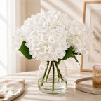 Hydrangea Artificial Flowers in Vase Fake Flowers for Home Decor by FLEURIFI