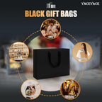 YACEYACE Black Gift Bags Bulk, 20 Pack Black Gift Bags with Handles - Image 7