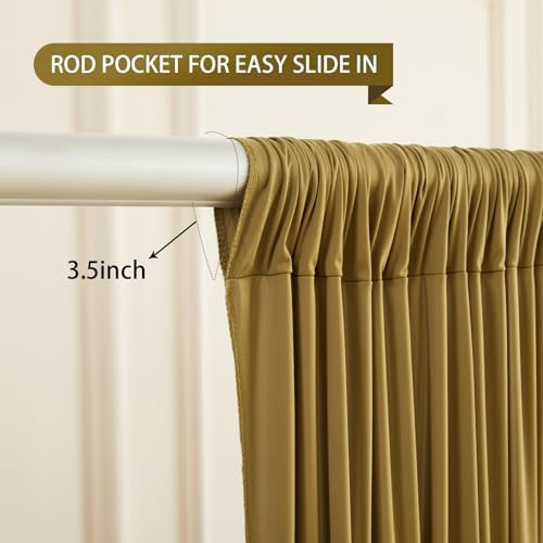 Brown Backdrop Curtains-Wrinkle-Free Polyester Photography Drapes Party Curtain Background for Baby Shower Wedding Decorations- 40 X10FT (Brown) - Image 4
