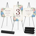3 Pack Easel Stand for Sign, 63 Inch Portable Display Easel Stand, Black Metal Floor Easel for Wedding Welcome Sign, Poster Board, Party, Presentation, Event Display with Storage Bags by Ns+Jymb