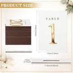 Geelin 20 Pcs Wooden Wedding Table Numbers 1-20 with Stands, White - Image 3