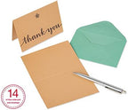 Papyrus Thank You Cards with Envelopes, Gold Border (16-Count) & Thank You Cards with Envelopes, Kraft with Flower (14-Count) - Image 7