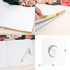Andaz Press Personalized Wedding Guestbook with Gold Accents, Succulents Wreath Design White Guest Sign in Guest Registry 120 Pages 8.5 X 8.5 Memories Book for DIY, Scrapbook, Photo Album - Image 5