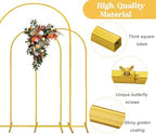 Arch Backdrop Stand 7.2FT, 6FT, 6FT Set of 3 Gold Wedding Arch Stand Balloon Arch Stand Stable Metal Arch Backdrop Frame for Wedding Ceremony Birthday Party Bridal Baby Shower Banquet Decoration - Image 4