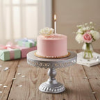8 Pcs Cake Stands Set Metal Dessert Table Display Tiered Cupcake Holder Candy Donut Fruit Plate Cake Serving Tray Candlestick Display Treats Serving Tower for Wedding Birthday Party Decor (Silver) - Image 6