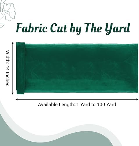 75 Yard Organza Fabric 44" Wide for Wedding Event Décor - Emerald Green - Image 2