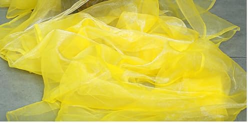 65 Yard Organza Fabric 44" Wide for Wedding Event Décor - Yellow - Image 3