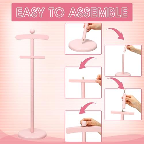 Bucherry 2 Pack Baby Clothes Display Stand Clothe Rack Baby Shower, Pink - Image 6