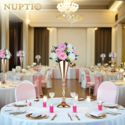 NUPTIO Pink & White Flower Balls: Artificial Rose Centerpieces for Tables - Image 3