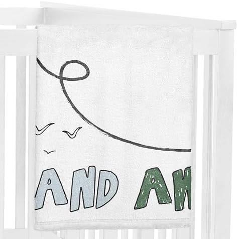 Sweet Jojo Designs Vintage Airplane Boy Baby Milestone Blanket Newborn Monthly First Year Photo Growth Chart Infant Memory Gift Set Grey Green Blue White Yellow Airplanes Plane Transportation Clouds - Image 3
