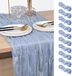 Blue Cheesecloth Table Runner Fall Wedding Birthday Party Decor 10 Pack by Joanlody