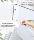 Artfeel Photo Album Self Adhesive Scrapbook Album for 3x5 4x6 5x7 8x10 Pictures,120 Pages Linen Cover with Display Window DIY Photo Book,Ideal Gifts for Family Travel Wedding Baby - Image 7