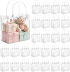 Saintrygo 50 Pcs Clear Gift Bags with Handles, 5.9 x 6.3 x 2.8 Inches by Saintrygo