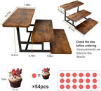Cupcake Stand for 50 Cupcakes, Wood Metal Riser Dessert Table Display Stand - Image 4
