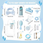 116Pcs Baby Shower Prizes Game Winners Favors Gifts Set (Blue) - Image 2