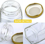 4 oz Clear Hexagon Jars,Small Glass Honey Jars With Lids(Golden),Mason Jars For Herb,Foods,Jams,Liquid, Spice Jars For Storage 30 Pack - Image 3