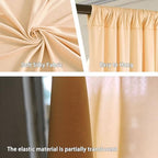 10 x 10 Feet Champagne Backdrop Curtain for Partie, Background Curtains for Photoshoot, Birthday, Wedding, Halloween, Thanksgiving, Christmas Day, New Year Party Decorations 5Ft x 10Ft, 2 Panels - Image 3