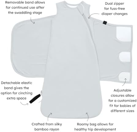 KYTE BABY Sleep Bag Swaddler with Dual Zipper, Removable Band, Rayon Made from Bamboo Transitional Nursery Essential - Image 3