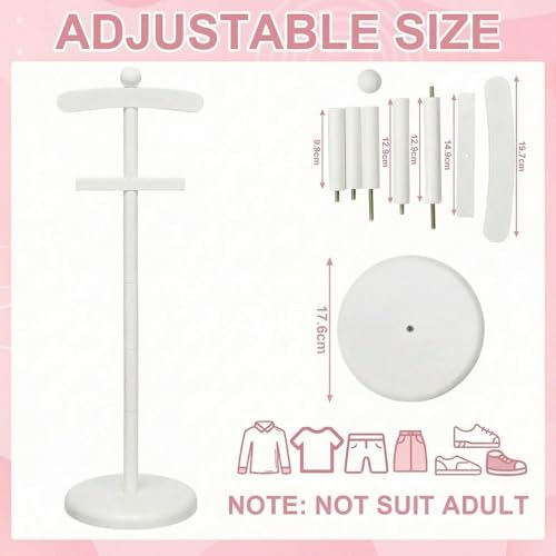 Bucherry 2 Pack Baby Clothes Display Baby Shower Clothes Stand Rack, White - Image 2