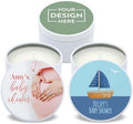 Custom Candles, Personalized Candles, Baby Shower Candle Favors, Bulk Candles, Candle Favors (Set of 10) (White Tin) by Best+Day+Ever+Spot