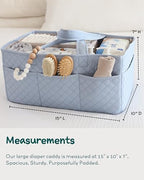 Lily Miles Baby Diaper Caddy Organizer, Quilted Nursery Storage Organizer for Newborn Essentials and Diaper Changing Station, Gift for Baby Shower and Registry Must-Have (Baby Breeze) - Image 5