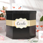ROSEGLD Black Card Box, Card Receiving Box with Ribbon 14x12x12 Inches - Image 4