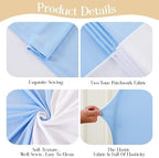 White Blue Arch Backdrop Cover Set of 2 Party Wedding Arch Covers Stretchy Backdrop 7.2FT 6FT Decorations Baby Shower Bridal Shower Photo Birthday Arch Stand Cover Spandex - Image 6