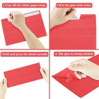 200 Pack Red #10 Business Envelopes, Christmas New Years Standard Envelopes Self Seal, Letter Size Mailing Envelopes for Checks Letters Invoices Birthday Graduation Wedding, 4 1/8 x 9 1/2 Inch - Image 2