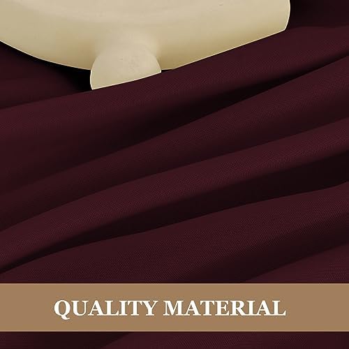 Fitable 6 Pack Burgundy Tablecloths 108 Inch Round for 36"-84" Tables - Image 3