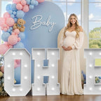 Imprsv Marquee Letters OH, 3FT Light Up Letters Baby Shower Decorations - Image 2