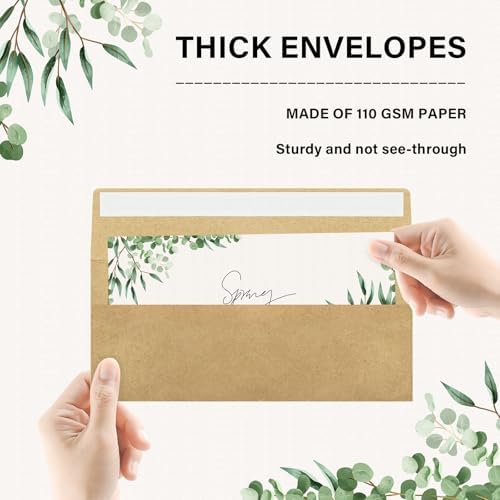 200 Pack #10 Kraft Paper Envelopes Letter Size Self Seal Business Envelopes - Image 3