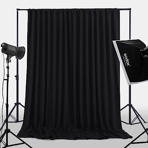 Black Backdrop Curtains 20ftx10ft Halloween Polyester Photo Drapes - Image 4