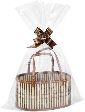 MADHOLLY 4Set Large Sturdy Bamboo Baskets for Gifts Empty, Easy to Assemble by MADHOLLY