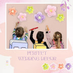 Cholemy 24 Pcs Tissue Paper Flowers, Crepe Paper Flowers Decorations 8" 10" 12" for Wedding Party Baby Bridal Shower Carnival Party Birthday Nursery Wall Decor (Multi Colors) - Image 4
