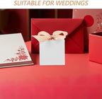 LALAFINA White Treat Box 50 Sets Paper with Ribbon for Xmas Weddings - Image 7