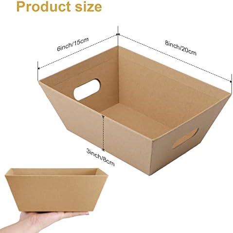 Canlierr 100 Pcs Empty Gift Baskets Set 24 Kraft Trays 40 Bags 36 Bows - Image 2