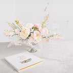 Andaz Press Personalized Baby Shower Guestbook with Gold Accents, Blush Pink and White Florals Custom, White Guest Sign in Registry 120 Pages 8.5 X 8.5 Memories Book for DIY, Scrapbook, Photo Album - Image 3