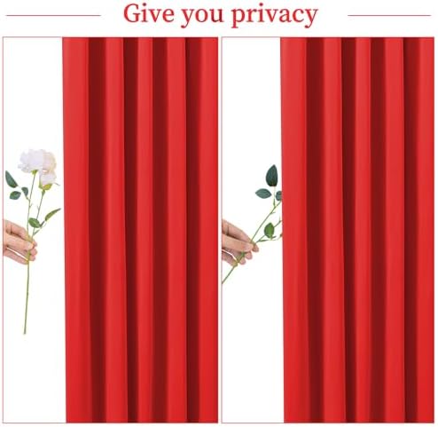 20ft x 10ft Red Backdrop Curtain for Parties Red Wrinkle Free Backdrop Drapes Panels for Wedding Baby Shower Birthday Photo Photography Christmas Polyester Fabric Background Decoration - Image 7