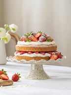 Ceramic Cake Stand, Small Cake Plate for 8 Inch Cake, Speckled White - Image 7