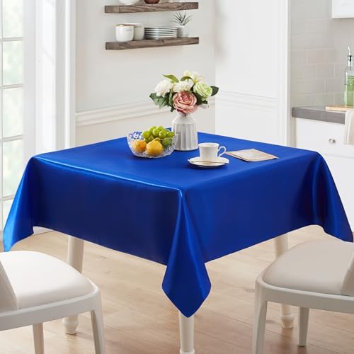 6 Pack Satin Table Cover Rectangle, Royal Blue, 60 x 120 Inches - Image 5