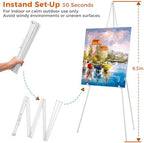ARTASY 63" Easel Stand for Wedding Signs, White, 3 Packs with Carry Bags - Image 3